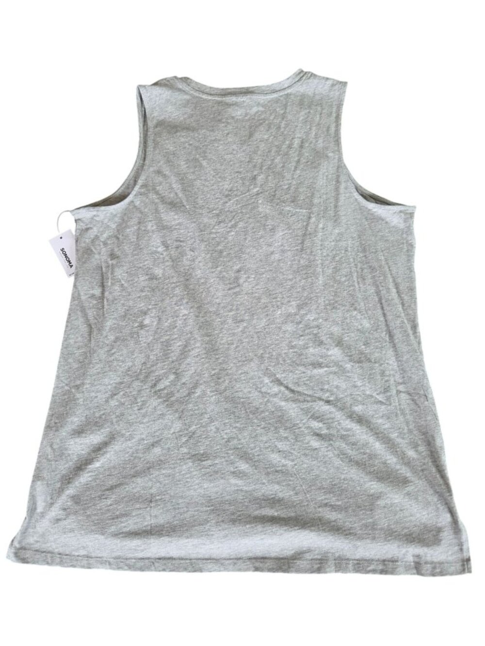 Sonoma Womens Plus Organic Cotton Gray Muscle Tank Tunic Size 1X - Picture 2 of 7
